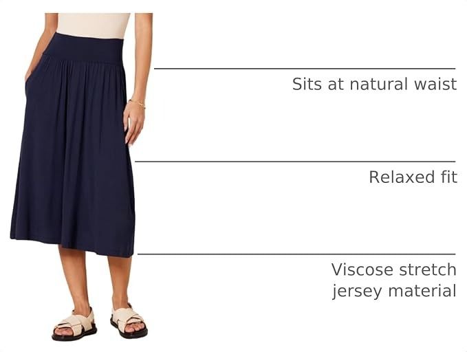 Navy Blue Midi Skirt 3