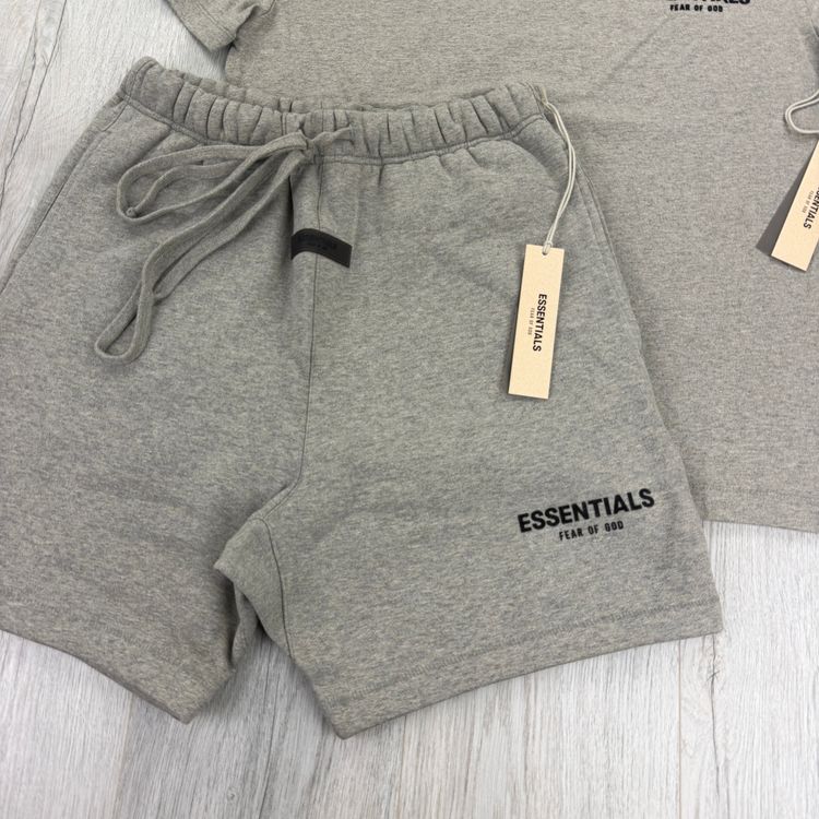 Essentials Men’s Dark Oat T-shirt & Short Set image 7