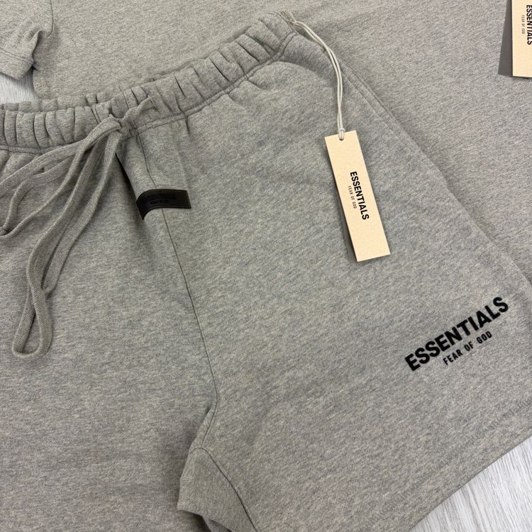 Essentials Men’s Dark Oat T-shirt & Short Set image 2