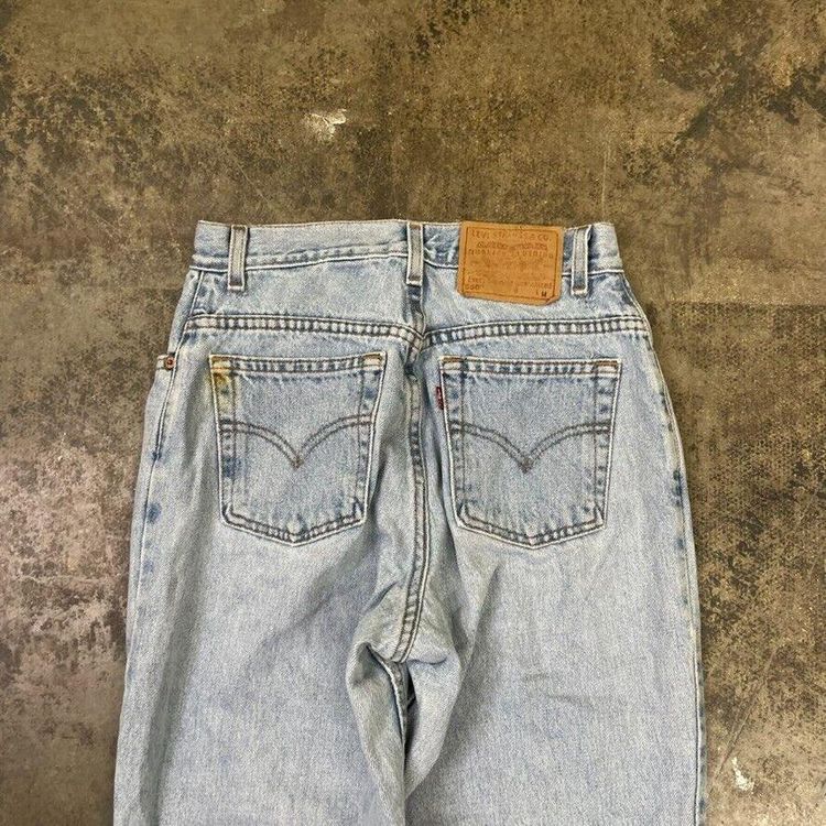Levis Jeans 550 90sPaper Tag Denim USA Vintage Trousers,Washed Blue, Womens 26 7