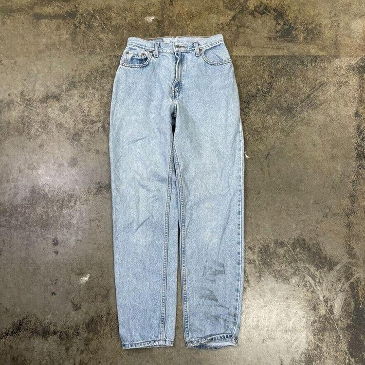 Levis Jeans 550 90sPaper Tag Denim USA Vintage Trousers,Washed Blue, Womens 26