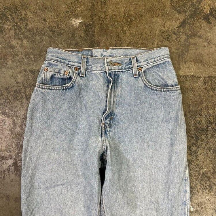 Levis Jeans 550 90sPaper Tag Denim USA Vintage Trousers,Washed Blue, Womens 26 3