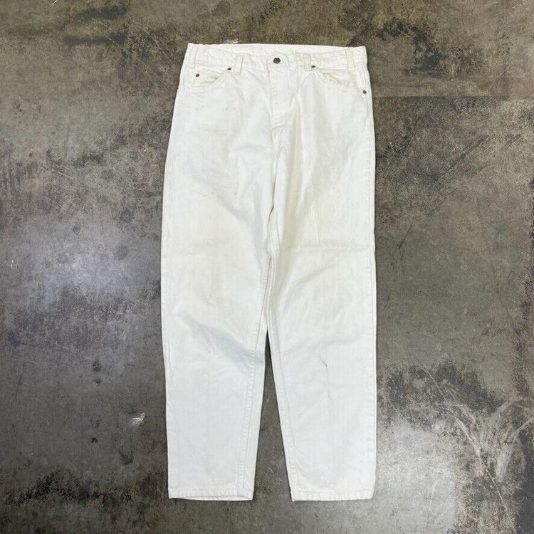 Levis Jeans 550 90s Paper Tag Denim USA Vintage Trousers, White, Mens 36