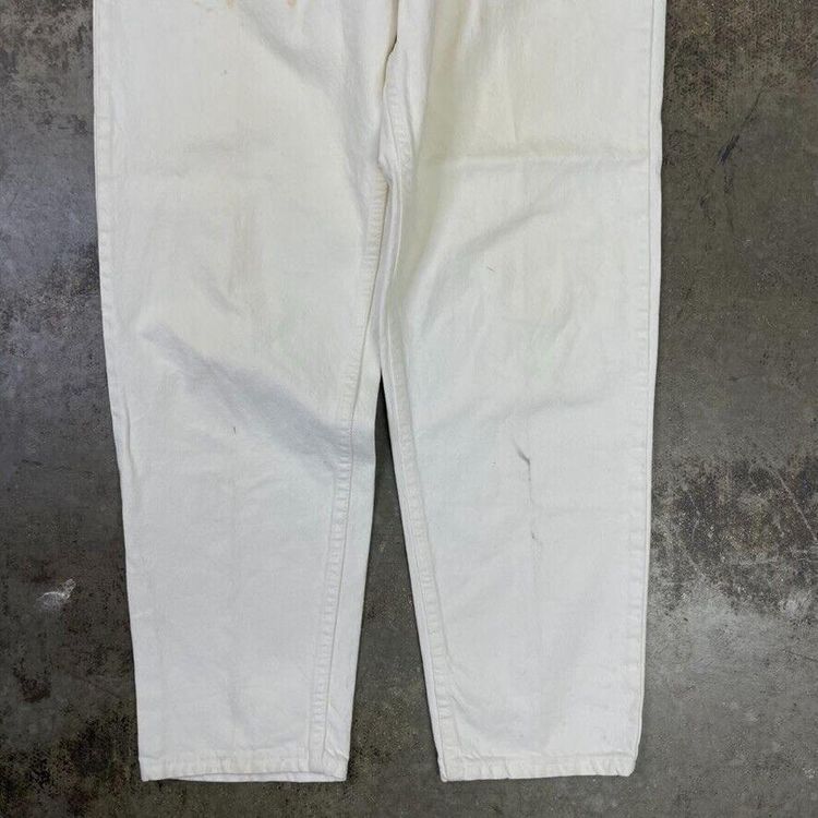 Levis Jeans 550 90s Paper Tag Denim USA Vintage Trousers, White, Mens 36 2