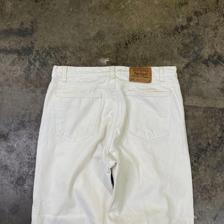 Levis Jeans 550 90s Paper Tag Denim USA Vintage Trousers, White, Mens 36 6