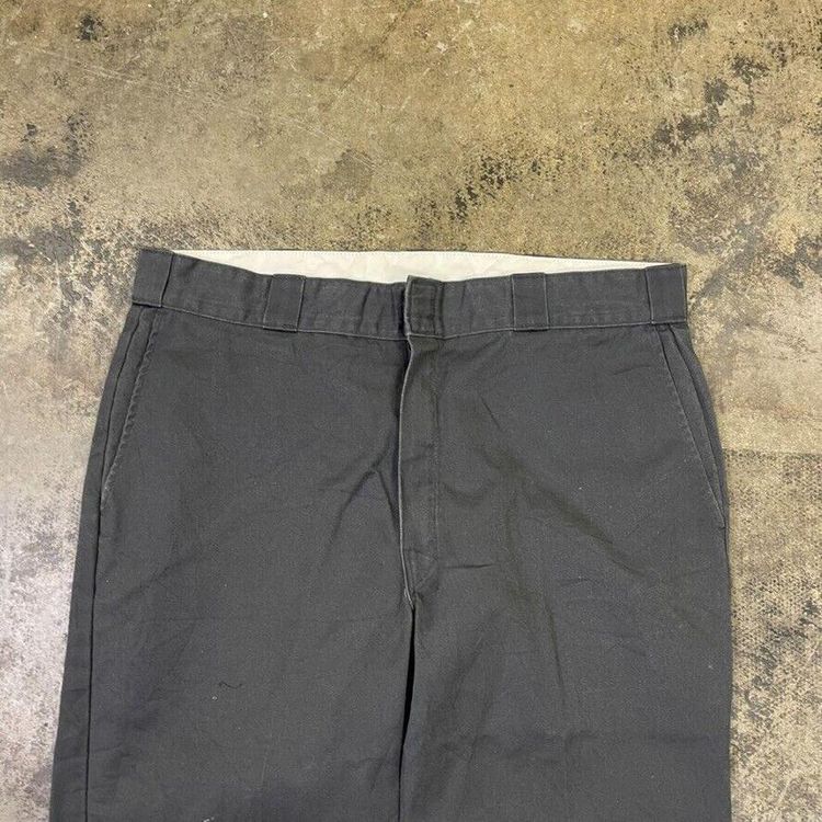 Dickies Trousers Original Fit Carpenter Workwear Canvas Pants, Grey, Mens 38" image 3