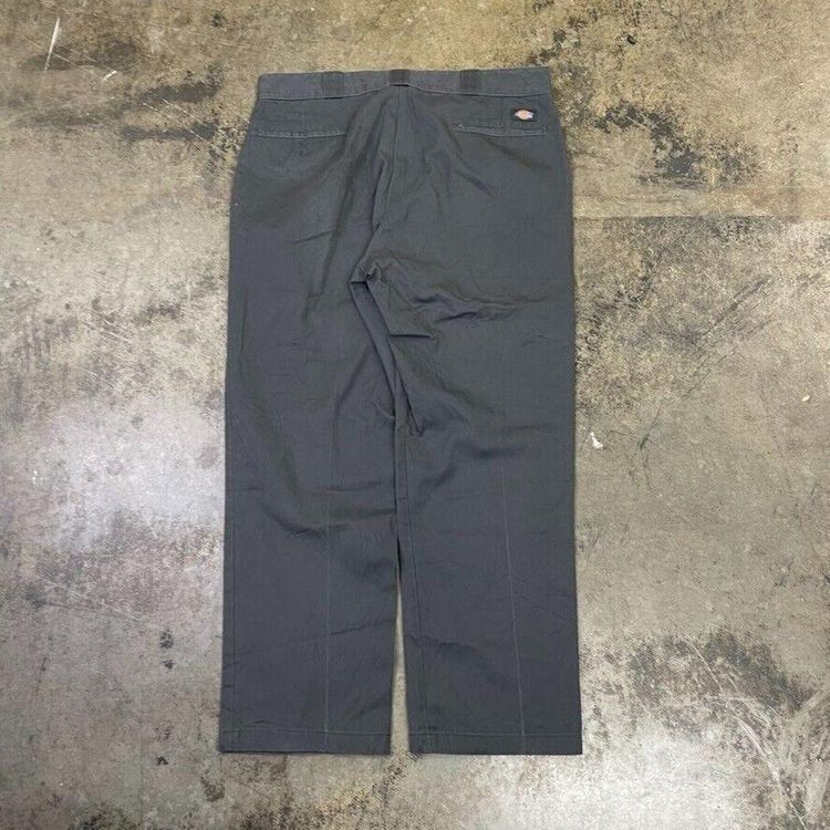 Dickies Trousers Original Fit Carpenter Workwear Canvas Pants, Grey, Mens 38" image 5