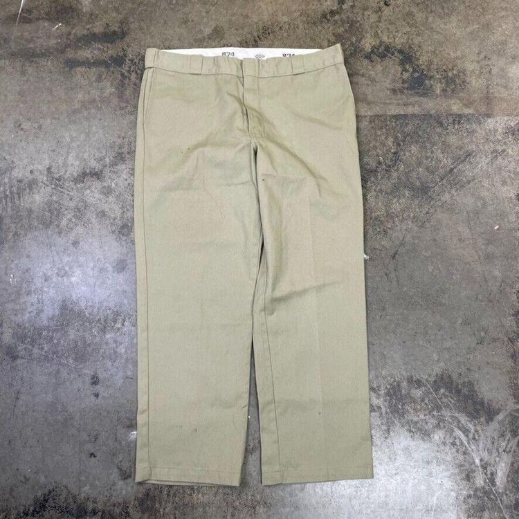 Dickies Trousers 874 Original Fit Carpenter Workwear Pants, Beige, Mens 38" image 1