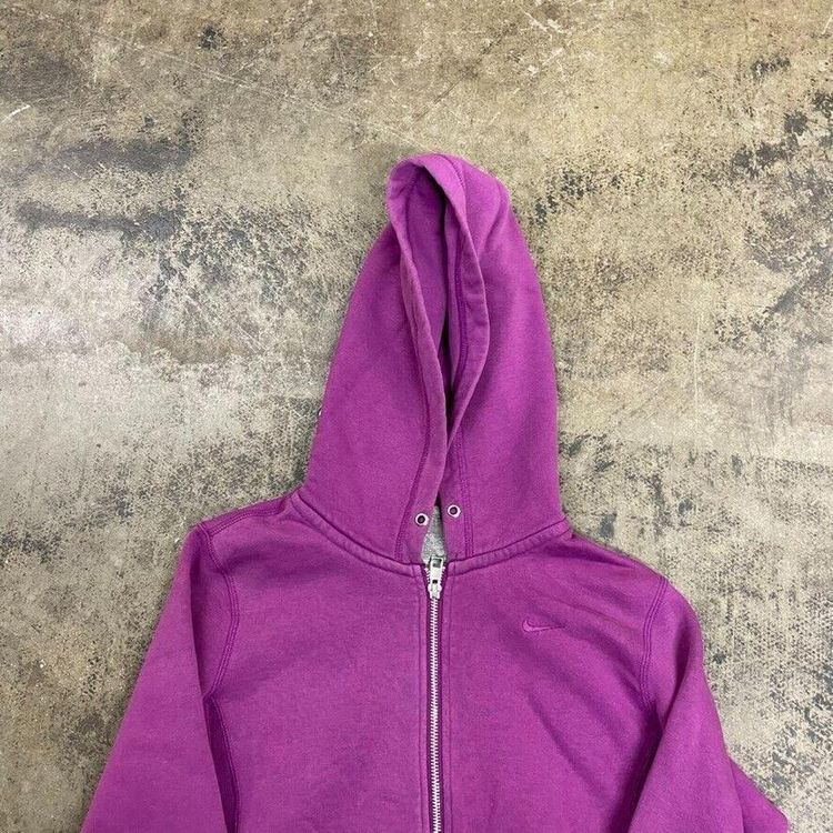 Nike Hoodie Vintage Full-Zip Swoosh Logo Sports, Purple, Womens Small 2