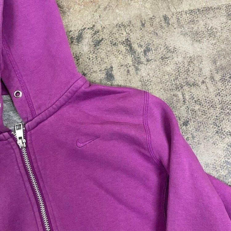 Nike Hoodie Vintage Full-Zip Swoosh Logo Sports, Purple, Womens Small 3
