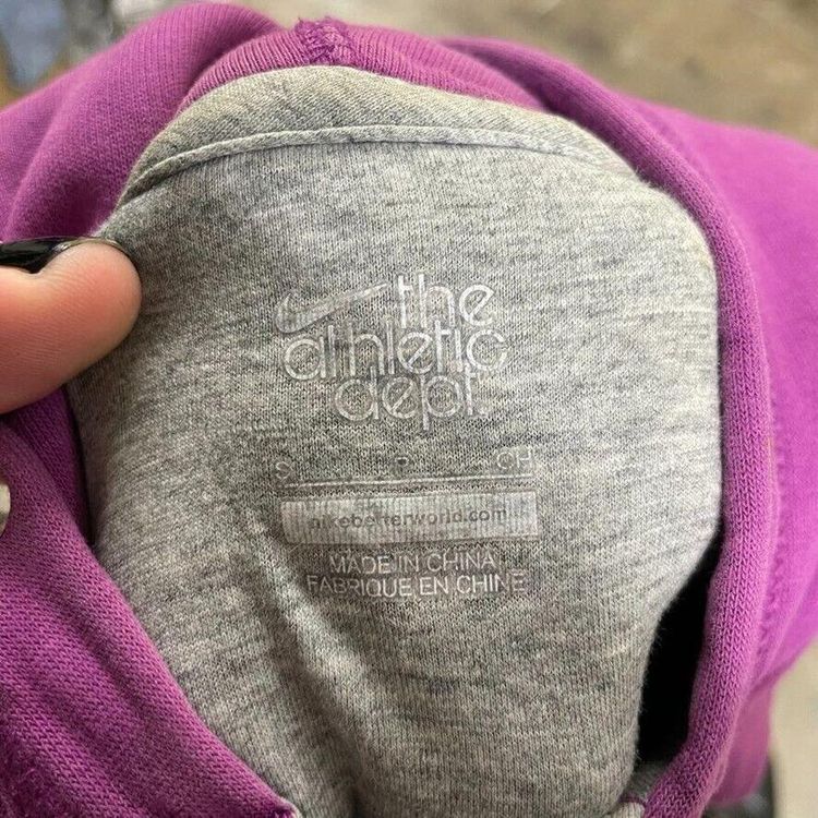 Nike Hoodie Vintage Full-Zip Swoosh Logo Sports, Purple, Womens Small 7