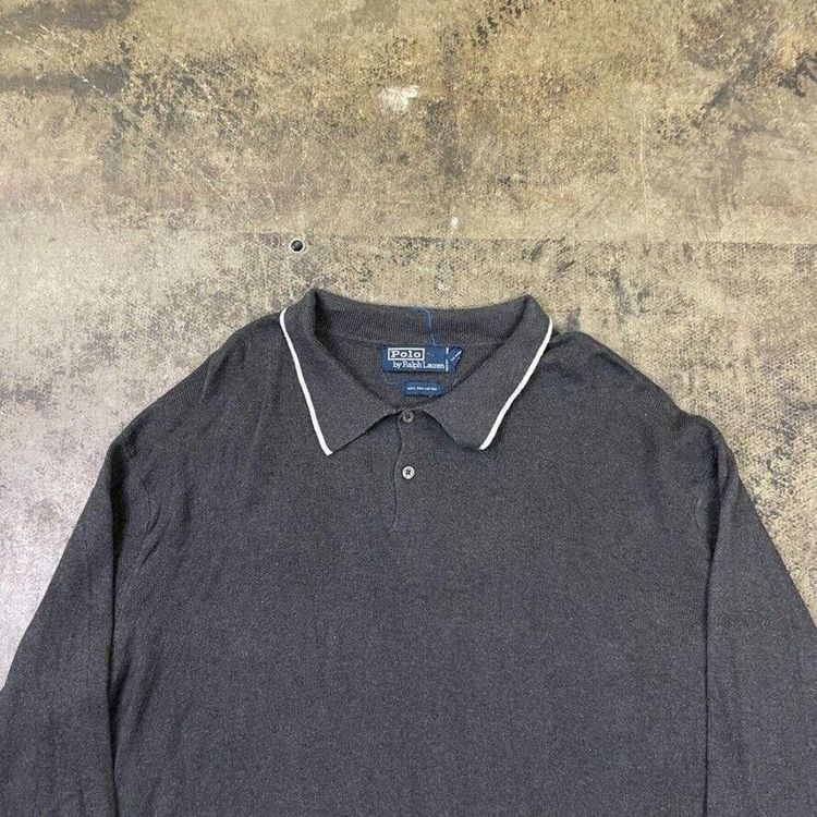 Ralph Lauren Polo Sweatshirt Collar Sports Sweater, Grey, Mens XXL 2