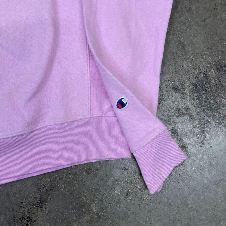 Champion Sweatshirt Reverse Weave Y2K Sports Jumper, Pink, Womens Medium 4