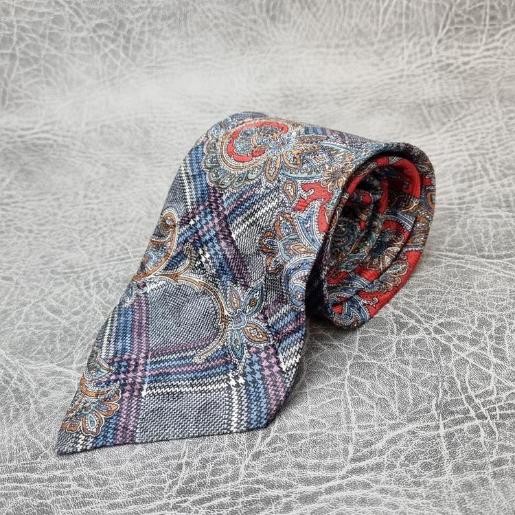 Vintage Tie, Mens Necktie, Paisley necktie, Floral Tie, Geometric tie image 1