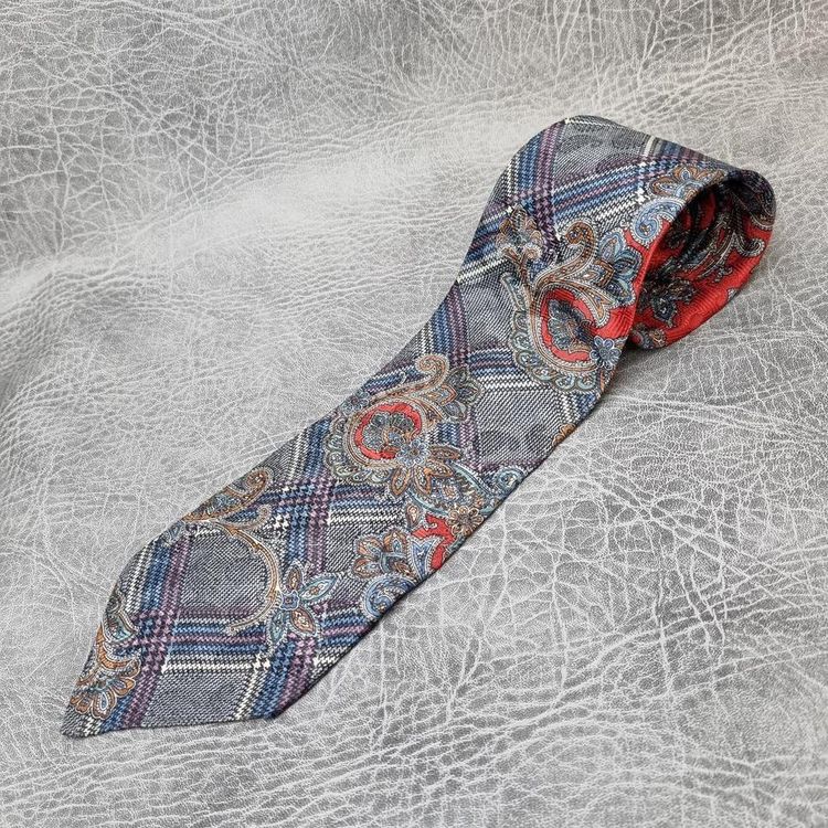 Vintage Tie, Mens Necktie, Paisley necktie, Floral Tie, Geometric tie image 3