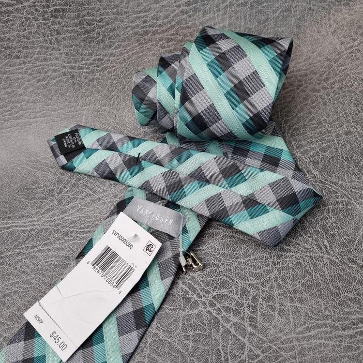 Vintage tie, Mens tie, Van Heusen Tie, Skinny Tie, Slim tie, Thin tie,  Silk tie, image 4