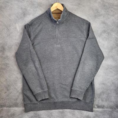 Arrow Quarter Zip Sweatshirt USA Sweater Vintage Jumper L Sweatshirt Charcoal grey 1