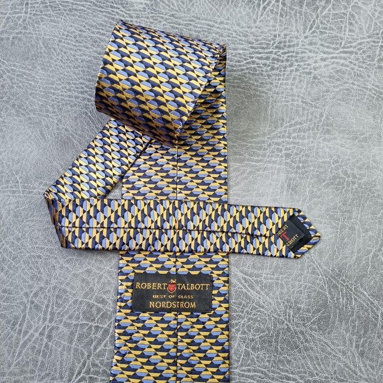 Vintage Mens Tie Robert Talbott Nordstrom Necktie Retro SILK 1980s Men's ties image 3