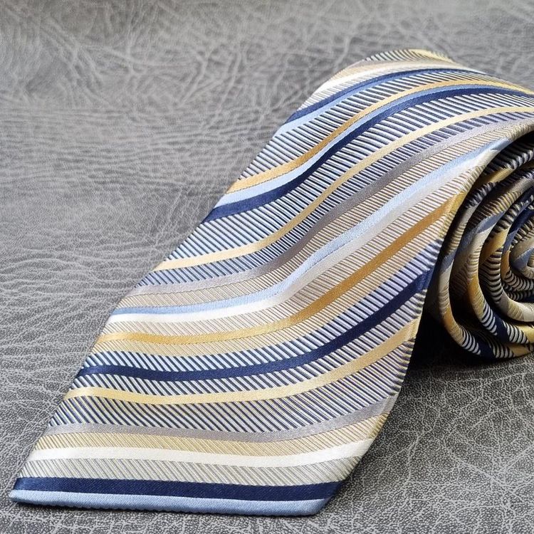 Vintage Mens Tie Geoffrey Beene Handmade silk Necktie Retro 80s Striped tie 4