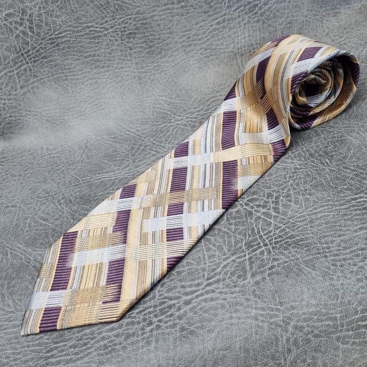 Bravini Tie, Vintage tie, geometric Tie, Mens tie, Brown Necktie RARE tie,  Abstract tie,  silk tie, 2