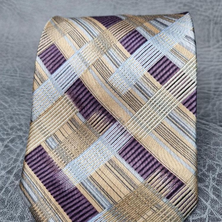 Bravini Tie, Vintage tie, geometric Tie, Mens tie, Brown Necktie RARE tie, Abstract tie, silk tie, 3
