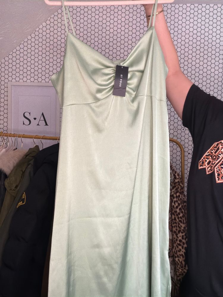 Matalan Light Green Satin Slip Dress product image
