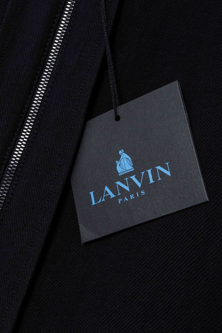 Immagine di Lanvin Paris Shoulder Pleat Linen-Blend Blouson Jacket 3