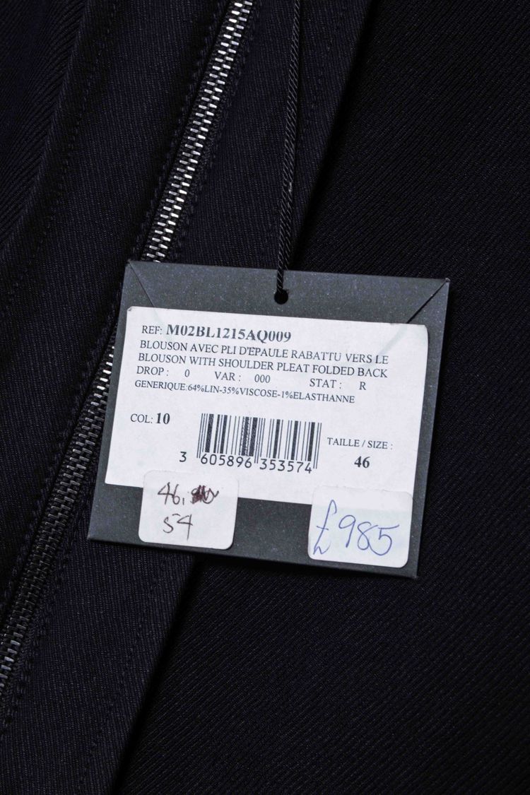 Immagine di Lanvin Paris Shoulder Pleat Linen-Blend Blouson Jacket 12