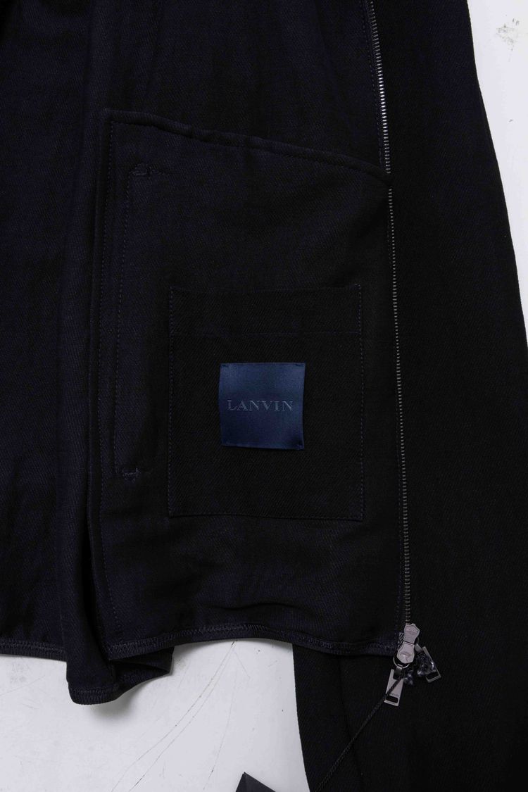 Immagine di Lanvin Paris Shoulder Pleat Linen-Blend Blouson Jacket 8