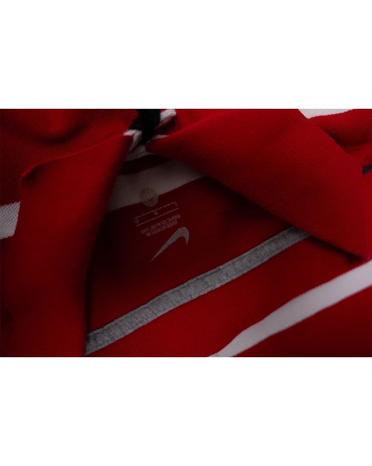 Nike Red Striped Polo Shirt image 3