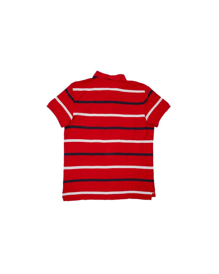 Nike Red Striped Polo Shirt image 2