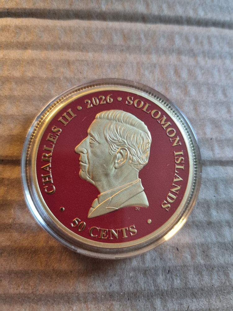 Commemorative Coin 50 cents 24k gold plated 