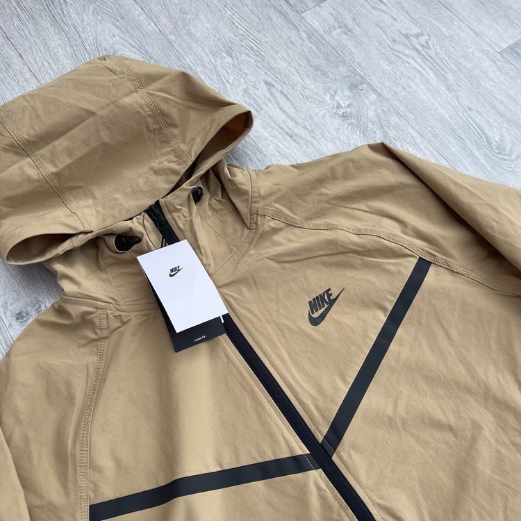 Nike Tech Woven Tracksuit Zip Windbreaker Jacket Cargo Pants Bottoms - Beige image 3