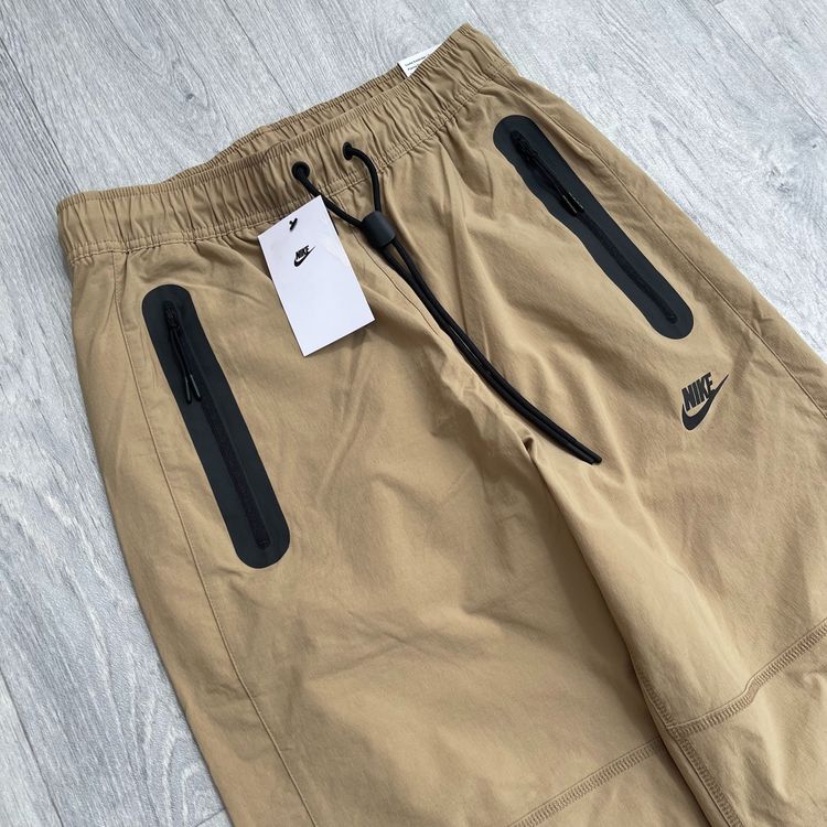 Nike Tech Woven Tracksuit Zip Windbreaker Jacket Cargo Pants Bottoms - Beige image 8