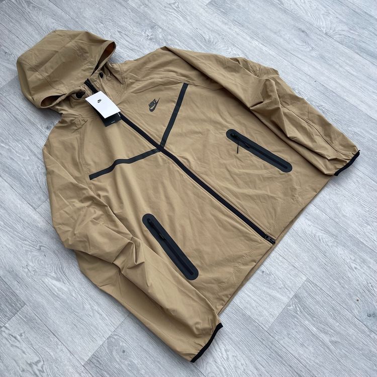 Nike Tech Woven Tracksuit Zip Windbreaker Jacket Cargo Pants Bottoms - Beige image 2