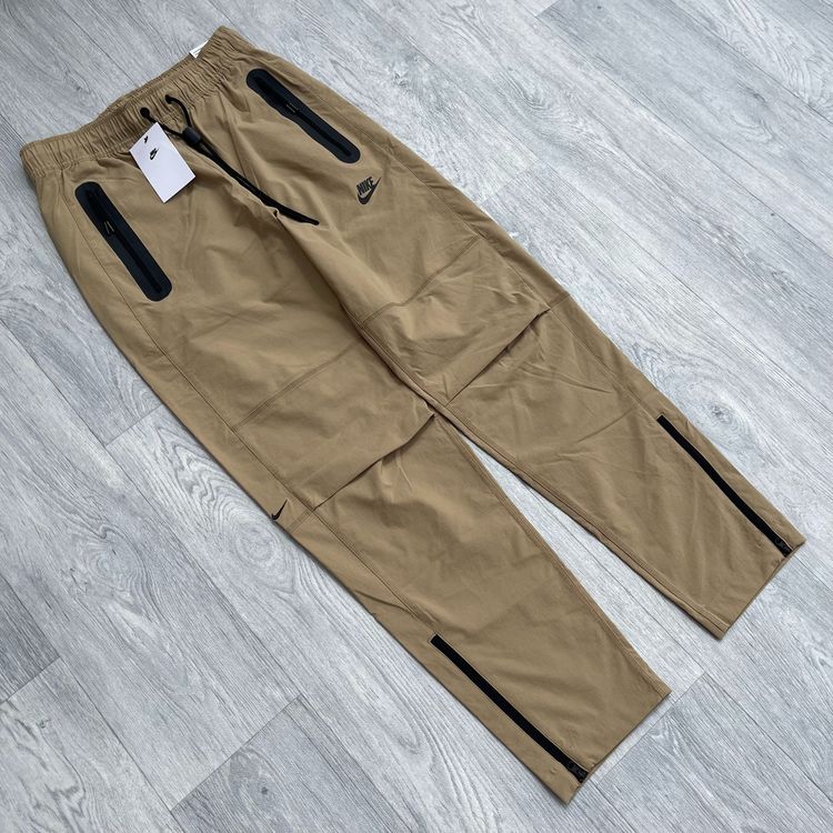 Nike Tech Woven Tracksuit Zip Windbreaker Jacket Cargo Pants Bottoms - Beige image 7