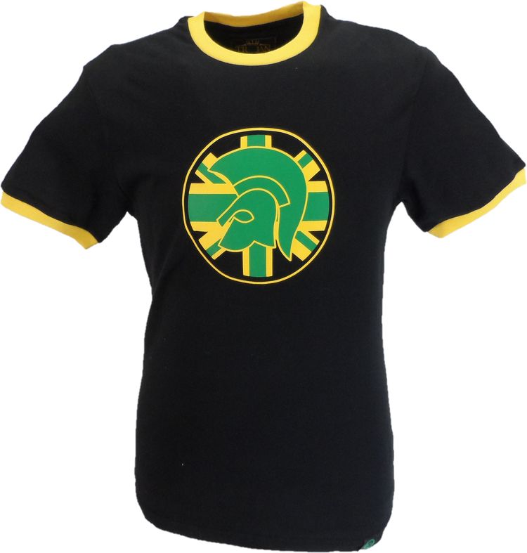 Other Trojan Mens Black/Gold/Green Flag Helmet logo T-Shirt product image