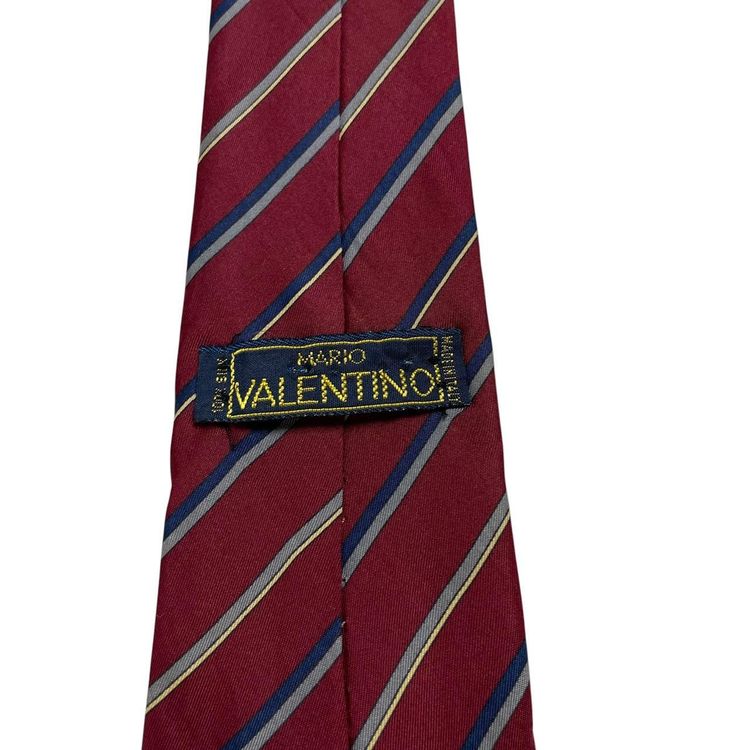 Vintage Mario Valentino Striped Silk Tie 2