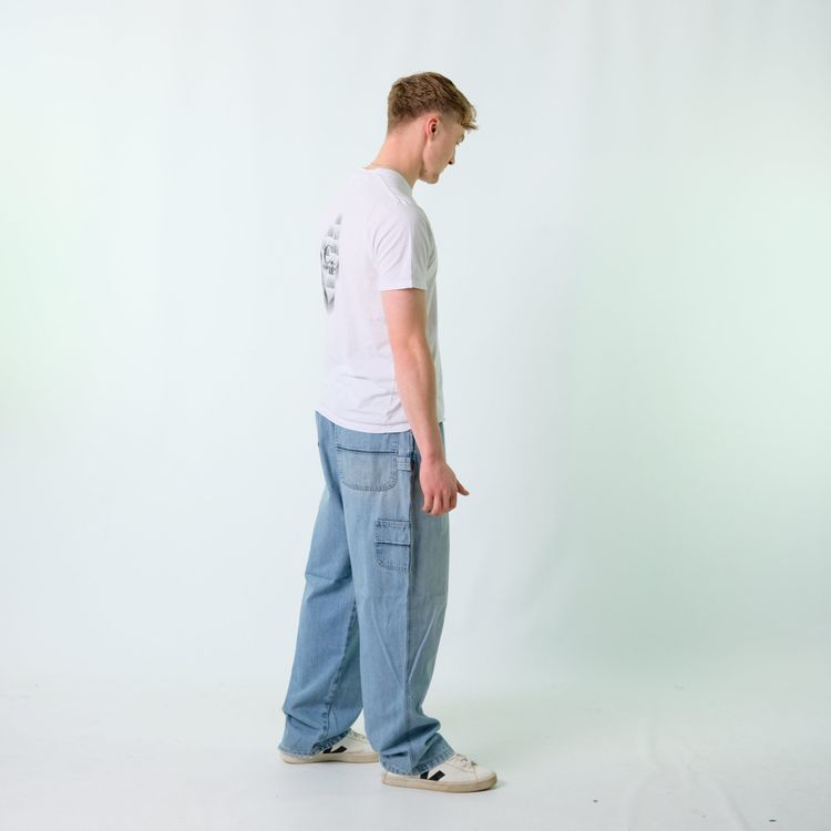 Blue y2ks Wrangler Denim Carpenter Baggy Jeans Pants (38x32) image 4