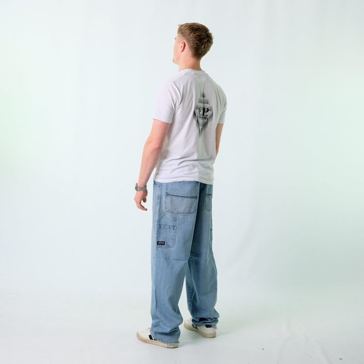 Blue y2ks Wrangler Denim Carpenter Baggy Jeans Pants (38x32) image 6