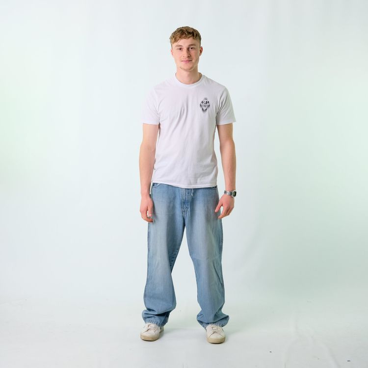 Blue y2ks Wrangler Denim Carpenter Baggy Jeans Pants (38x32) image 8