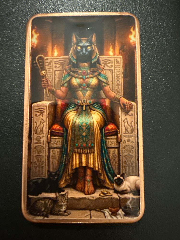 Unbranded Mythological Goddesses Series - Bastet Copper Art Bar Egyptian Cat Goddess product image