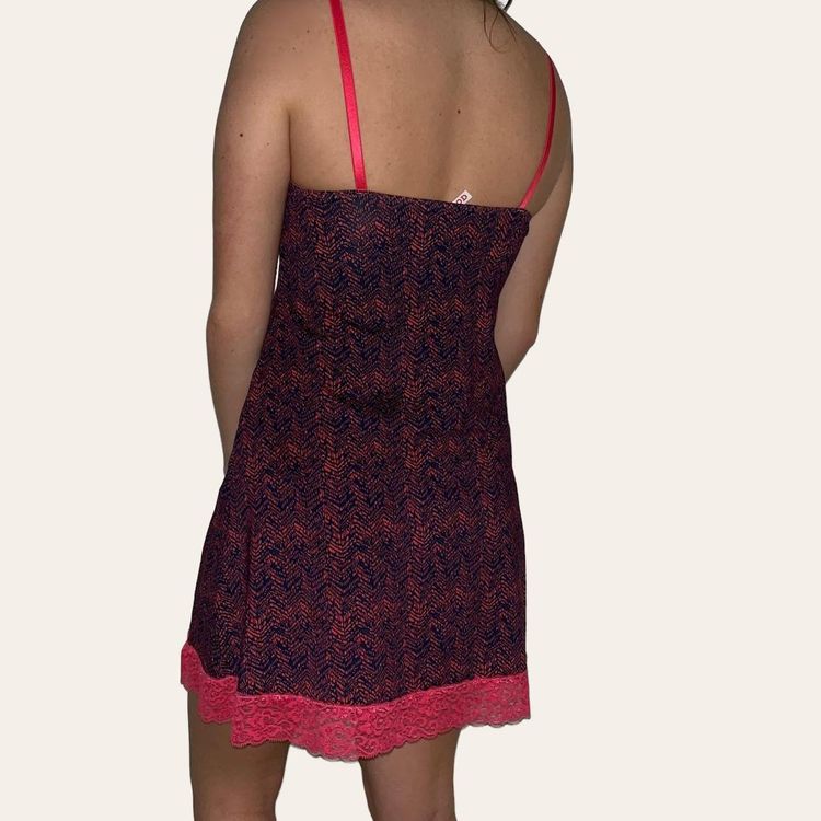 Pink Patterned Slip Dress