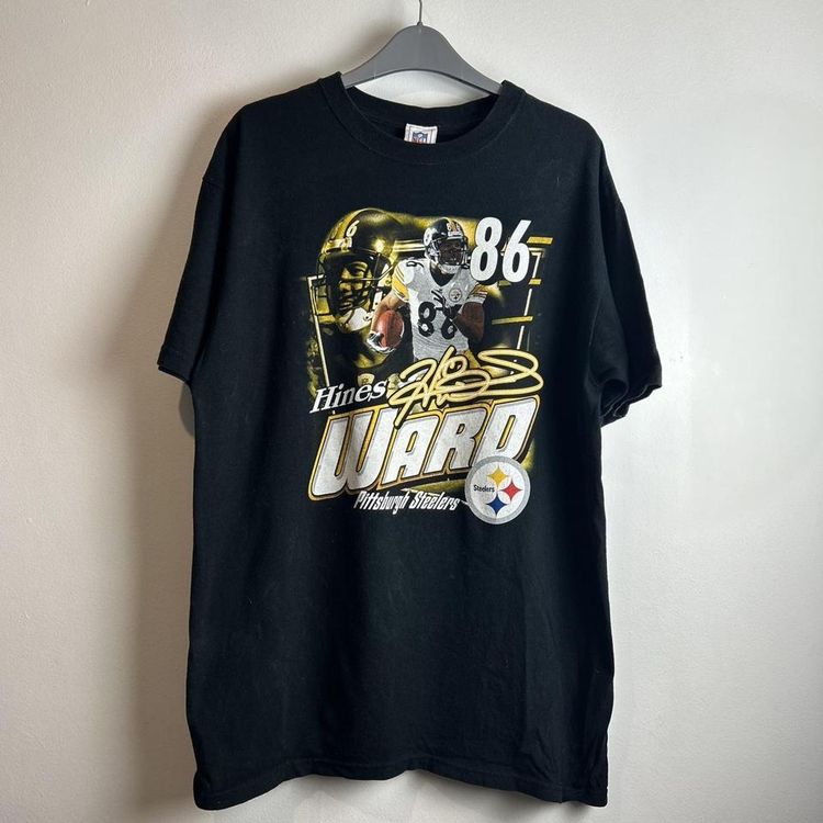 Vintage NFL Pittsburgh Steelers Hines Ward graphic t shirt image 1