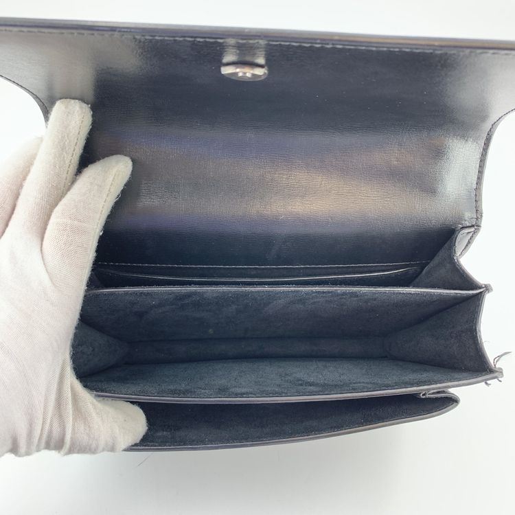 Saint Laurent Leather Shoulder Bag Sunset imagen 4