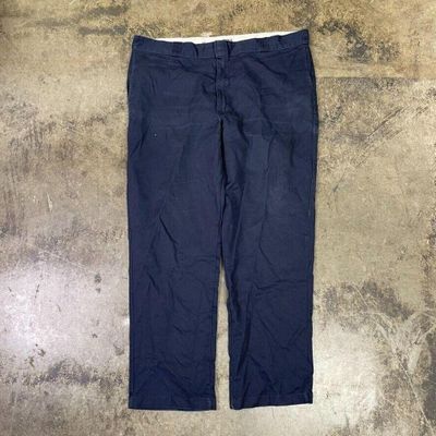 Dickies Trousers 874 Original Fit Carpenter Workwear Canvas Pants Navy Mens 44" 1