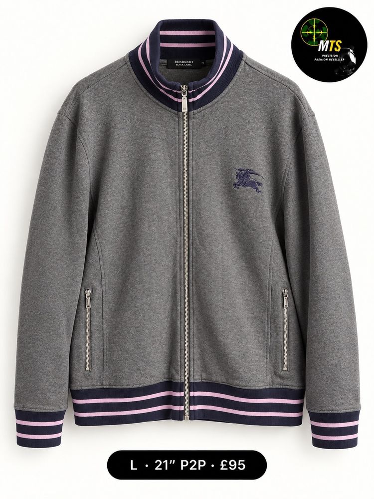 Immagine di 2541 Burberry Grey Zip-Up Jacket 21” p2p 1