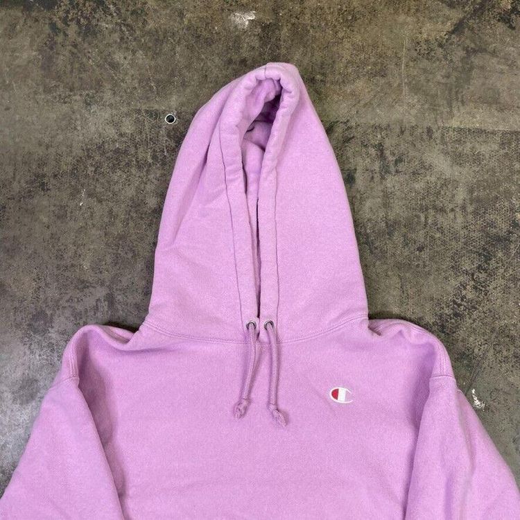 Champion Hoodie Reverse Weave Y2K Sports Sweatshirt, Pink, Womens Small 2