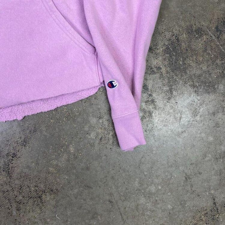 Champion Hoodie Reverse Weave Y2K Sports Sweatshirt, Pink, Womens Small 5
