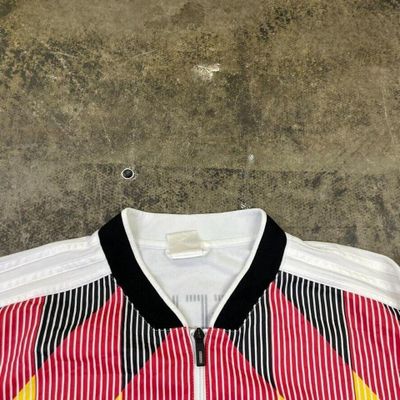 Adidas Germany Track Jacket Vintage Y2K Sports Full-Zip Top, White, Mens XL 6